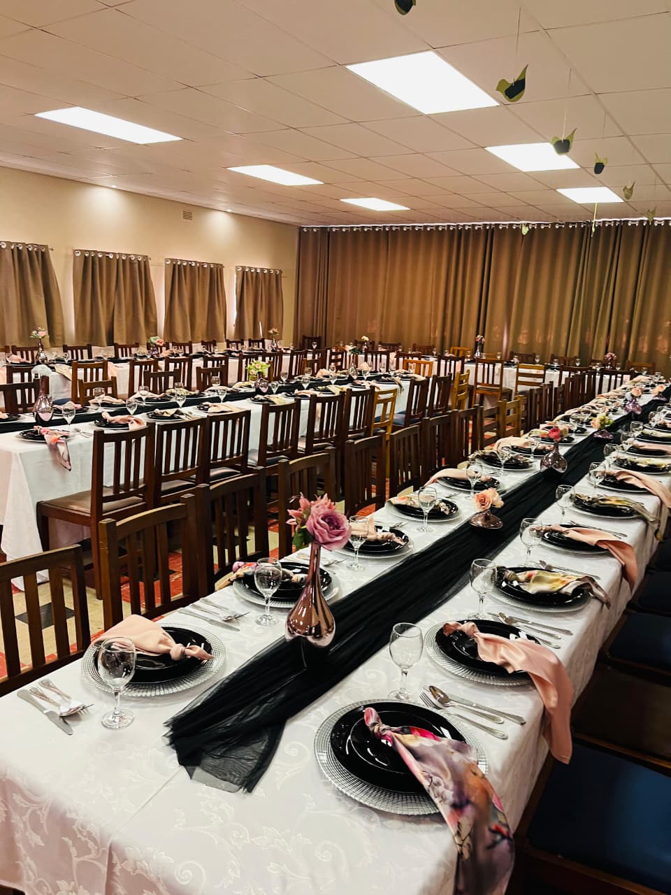 Elegantly styled venue for a corporate dinner and social function